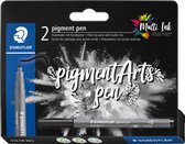 STAEDTLER pigment pen set 2 zwart