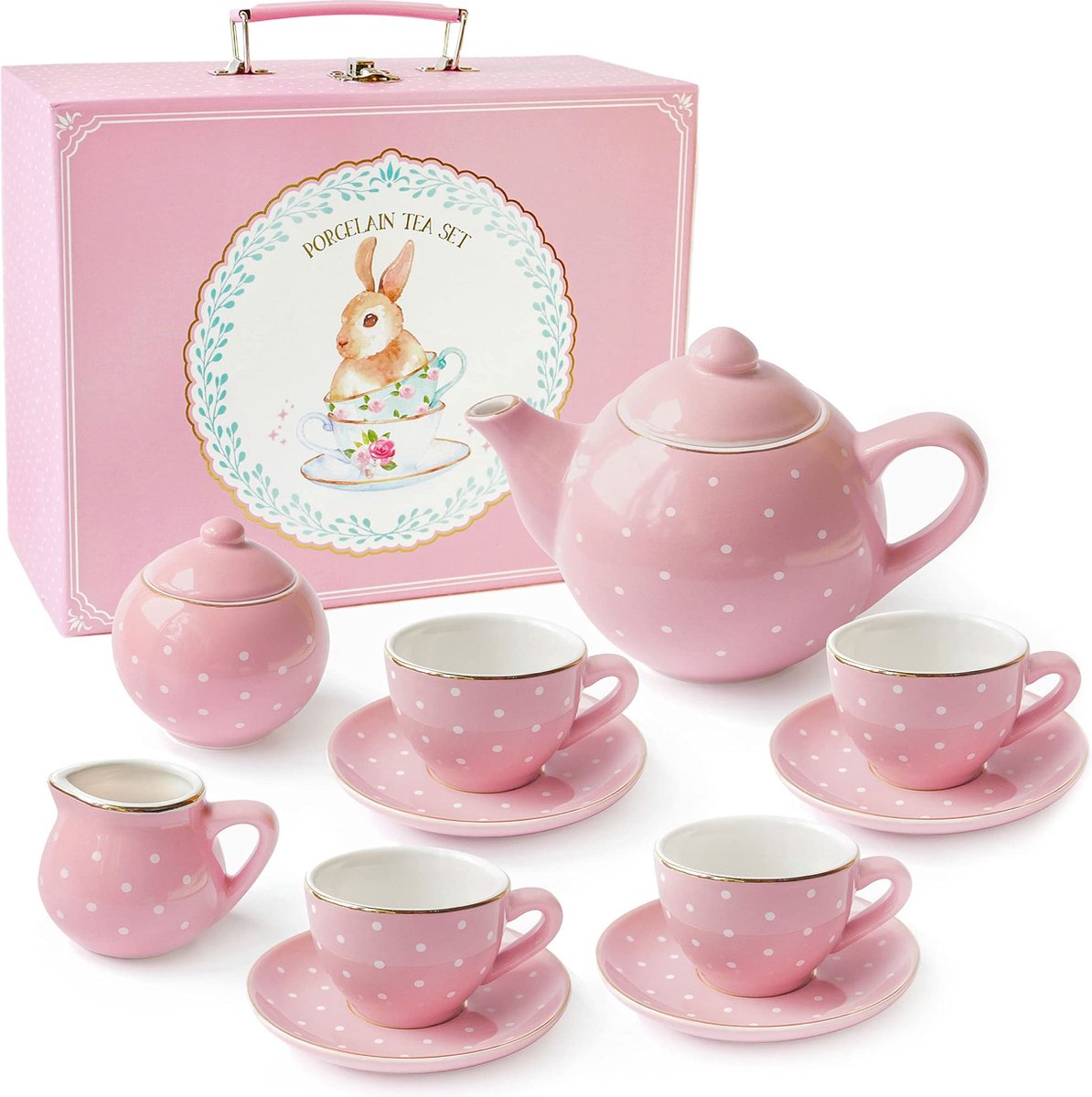 Enfants Jouets Coloré Tin Tea Party Set Métal Théière Soucoupes Tasses  Assiettes Lavable Vaisselle Faire semblant de nourriture