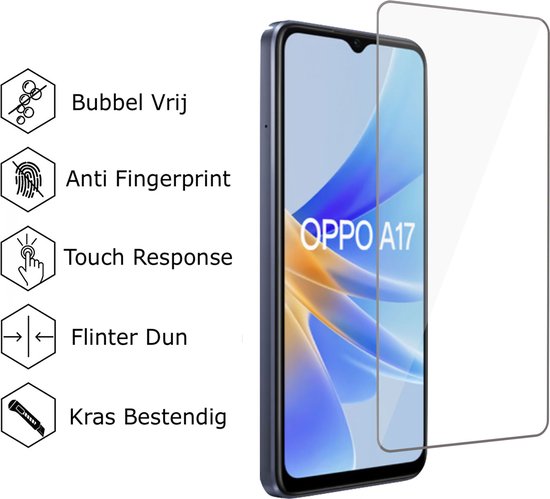 2x Protecteur d'écran Oppo A17 - Protecteur d'écran en verre de protection Oppo A17 Glas 9H