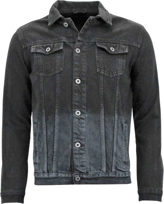 Enos Denim Jacket Men - Blanco Denim - Black Denim Jacket Men Denim Jacket Taille M