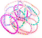 Endless elastiek ribbel roze-geel-blauw-paars-groen