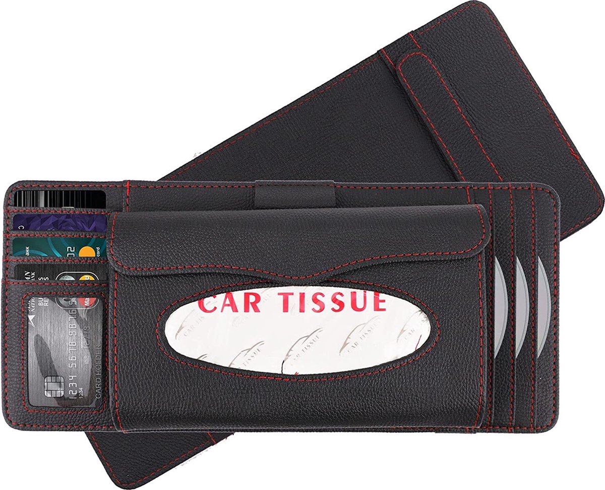 Da by, Auto Zonneklep Organizer, Zwart, Auto Interieur Accessoires Pocket Organizer, Registratie en Document Houder, Persoonlijke Behorende Opslag Pouch Organizer, Interieur Accessoires Pocket