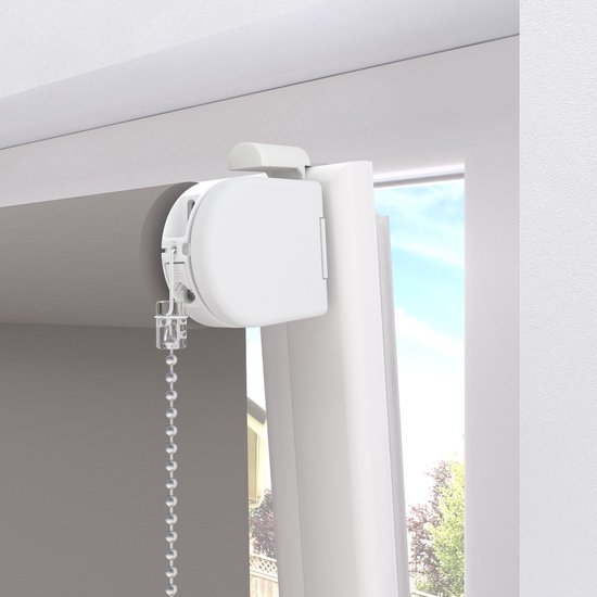 Store enrouleur électrique Easy Texture - Occultant - Gris Clair - 180 x 190 cm - CMD-02-P