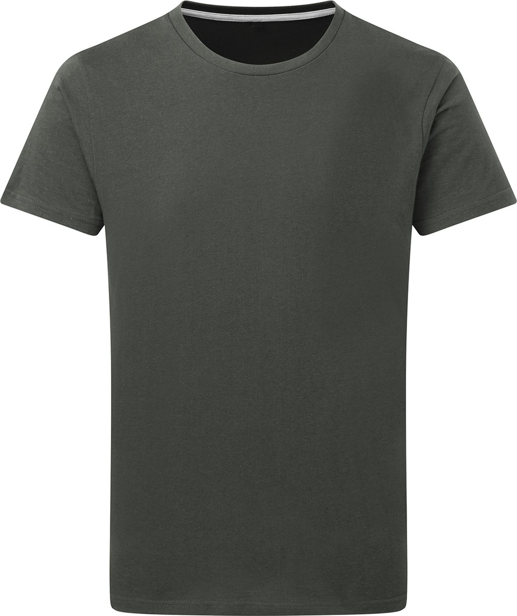T-shirt met ronde hals ‘Signature Tee’ Men SG Essentials Charcoal Grijs