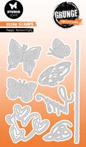 Studio Light Grunge Collection Cutting Dies Happy Butterfly