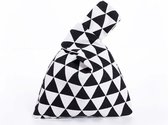 Mini Japanse stijl - Totebag - Driehoek dessin (zwart/ wit)