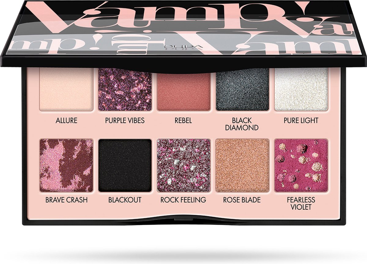 Goedkoopste PUPA Milano Vamp! Palette oogschaduw 003 Rebel Black 6,5 g