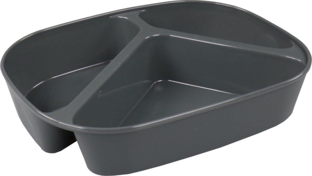 Circ Schaal - menuschaal - reusable - pP - rechthoekig - 880ml - 236x181x47mm - grijs - 48 stuks
