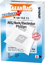 CleanBag stofzuigerzakken 4 stuks - Geschikt voor AEG Electrolux Philips S-bag - Inclusief 1 filter - Alternatief