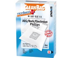 CleanBag stofzuigerzakken 4 stuks - Geschikt voor AEG Electrolux Philips S-bag - Inclusief 1 filter - Alternatief