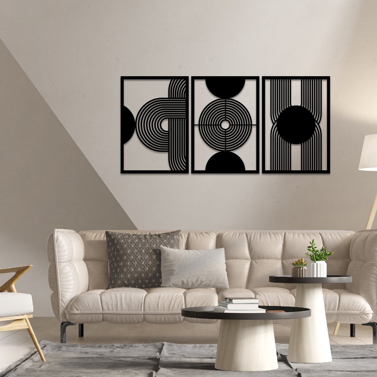 Metalen Wanddecoratie Abstract – 3D Wandkunst – Modern Design