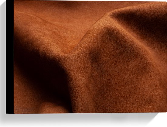 Canvas - Foto van Bruine Stof - 40x30 cm Foto op Canvas Schilderij (Wanddecoratie op Canvas)