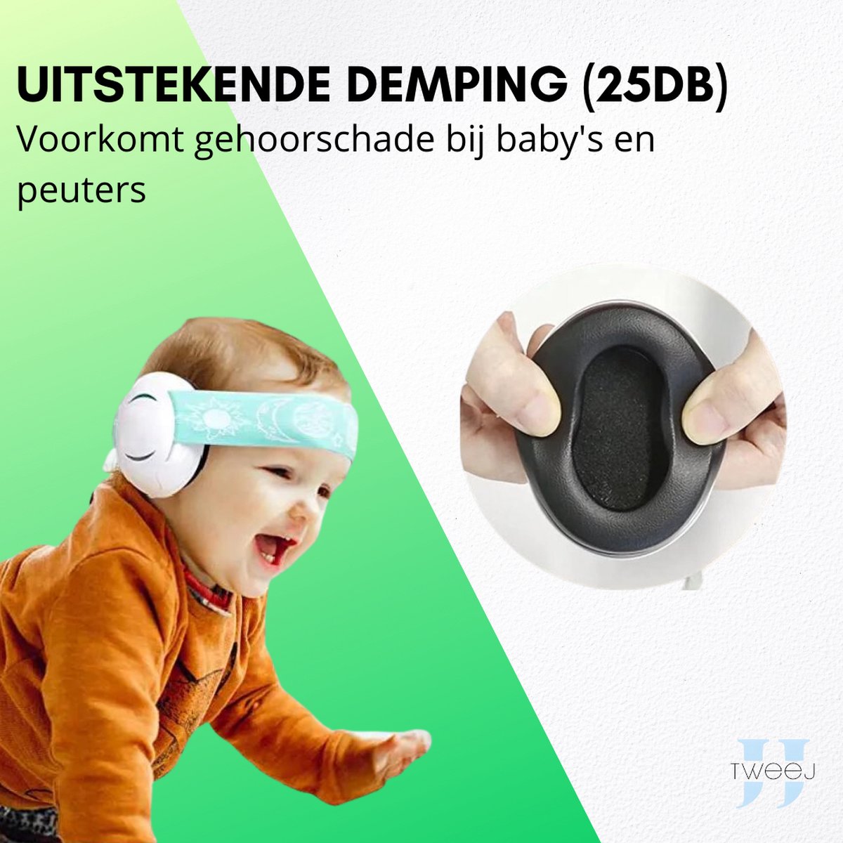 TweeJ Baby Gehoorbeschermers Gehoorbescherming voor Baby en Peuter Verstelbaar