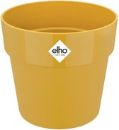 Elho B.for Original Rond 16 - Bloempot voor Binnen - 100% Gerecycled Plastic - Ø 15.9 x H 14.6 cm - Oker