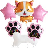 6-delige honden ballonnen set Cute Dog - hond - ballon - dog - cute dog - ster - folie ballon