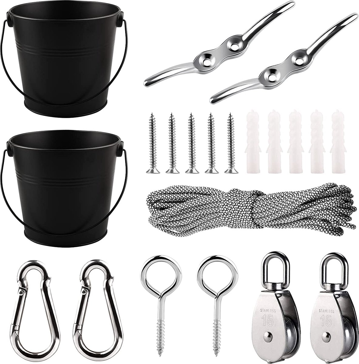 Gardening Tool Set, katrol met emmerkabel, voor kinderen en kinderen is