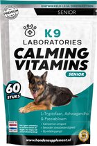 Calming vitamins Senior - 60 stuks - Natuurlijk voedingssupplement - Voor oude honden - bij stress, angst en agressie - Ashwagandha - L-tryptofaan - Passiebloem - Valeriaan