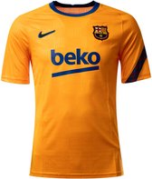 NIKE FC Barcelona Dri Fit Pre Bij Elkaar Passen 22/23 Kort Mouw T-Shirt Heren - Vivid Orange / Vivid Orange / Black - L