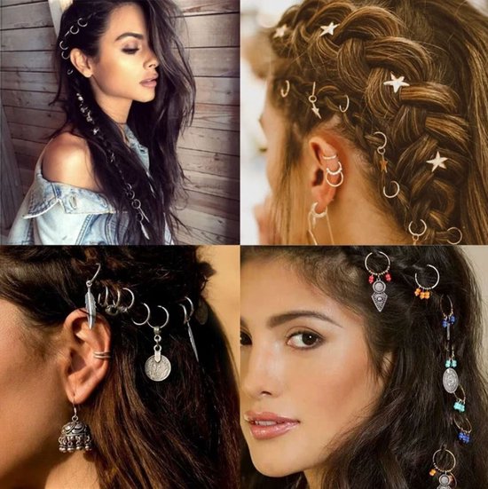Verstelbare dreadlock-accessoires - Set van 28 stuks voor het vlechten