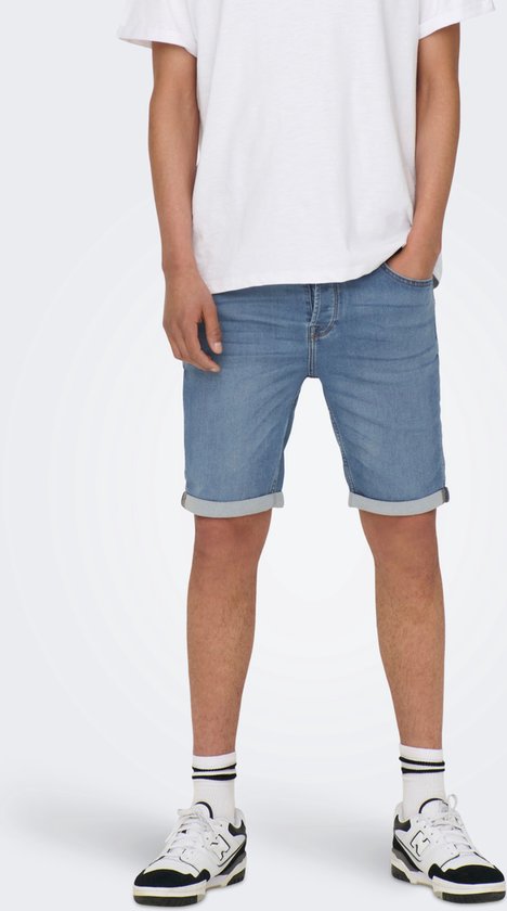 ONLY & SONS ONSPLY JOG MB 8584 PIM DNM SHORTS NOOS Heren Broek - Maat L - ONLY & SONS