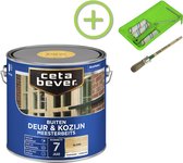 CetaBever Buiten Deur & Kozijn Meester Beits - Zijdeglans - Blank - 2,5 liter Inclusief 6 delige beitsset