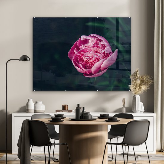 MuchoWow® Peinture sur verre 120x90 cm - Peinture sur verre acrylique - Fleurs - Rose - Roses - Photo sur verre - Peintures