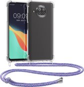 kwmobile telefoonhoesje geschikt voor Xiaomi Mi 10T Lite - Hoesje met telefoonkoord - Back cover in lavendel / paars / lichtblauw / transparant