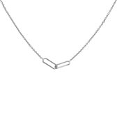 Karma Necklace Double Square Silver T273S 38-45 cm