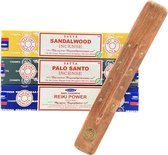SATYA voordeelpakket 15 grams - Satya Wierook Pakket - Sandalwood - Palo Santo - Reiki Power - Incense Sticks - wierook stokjes