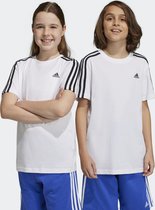 adidas Sportswear Essentials 3-Stripes Katoenen T-shirt - Kinderen - Wit- 176
