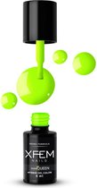 XFEM UV/LED Hybrid Gellak 6ml. #0185 Tropical Lime - Lichtgroen, Neon - Glanzend - Gel nagellak