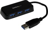Startech Draagbare 4-poorts SuperSpeed USB 3.0 hub – zwart