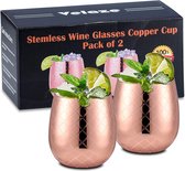 stainless steel wine glasses - royal style wine cups / High Quality - - Perfect for Home, Restaurants and Parties - Champagne Glasses \ Premium product / Tonic Cocktail Glasses