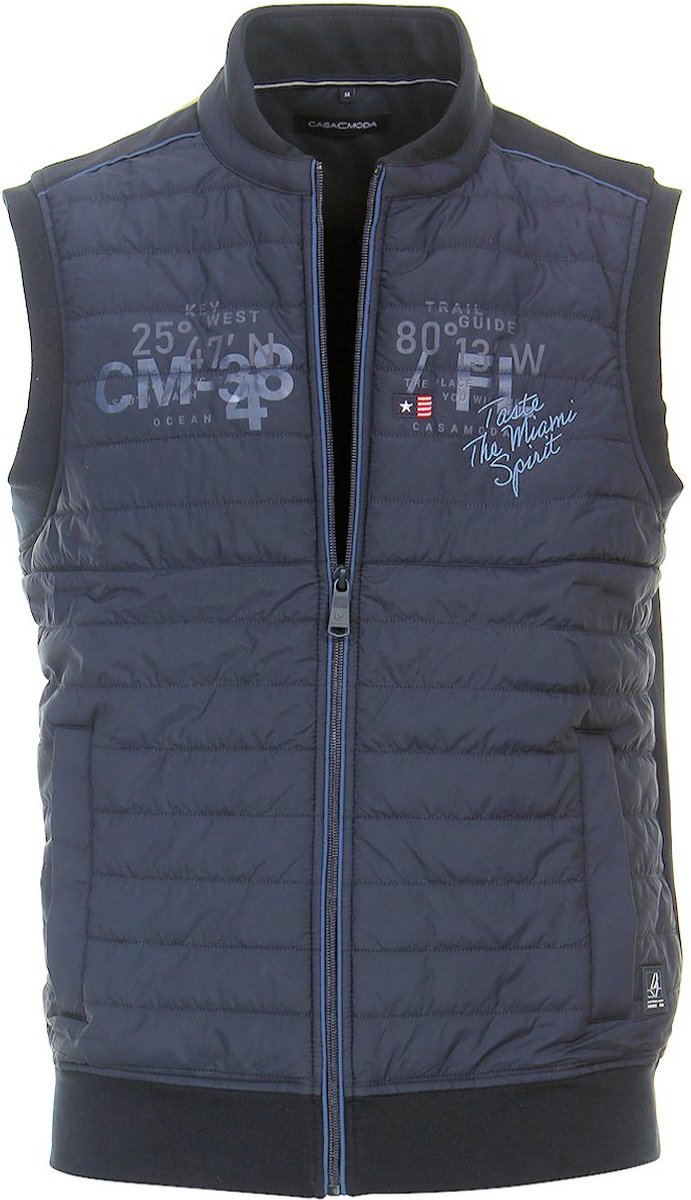Casa Moda Miami Bodywarmer Opstaande Kraag Blauw