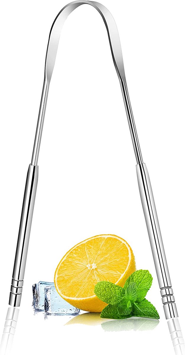 Goedkoopste Fresh Hygienische Tongreiniger Zilver- Tongschraper - Mondverzorging - Slechte Adem Bacterien - van Heble®