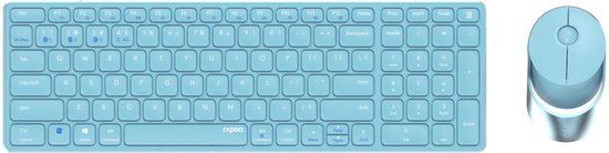 Rapoo 9850M Set Tastiera E Mouse Wireless, RF + Bluetooth, QWERTZ Tedesco, Colore Lilla