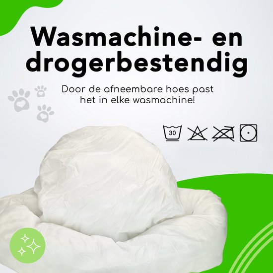 Doxie® Hondenmand – Kattenmand – ⌀ 100 cm – Met Afneembare Hoesje – Donkergrijs - Doxie®