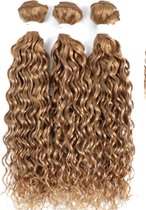 Braziliaanse remy weave - 14 inch water diep golf human hair extensions - kleur honing blonde- echt menselijke haren 100 gram per stuks