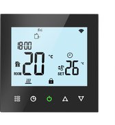 Quality Heating - Elektrische vloerverwarming thermostaat - 5 daags programmeerbaar - touch screen - PRF-78 zwart - Universeel toepasbaar