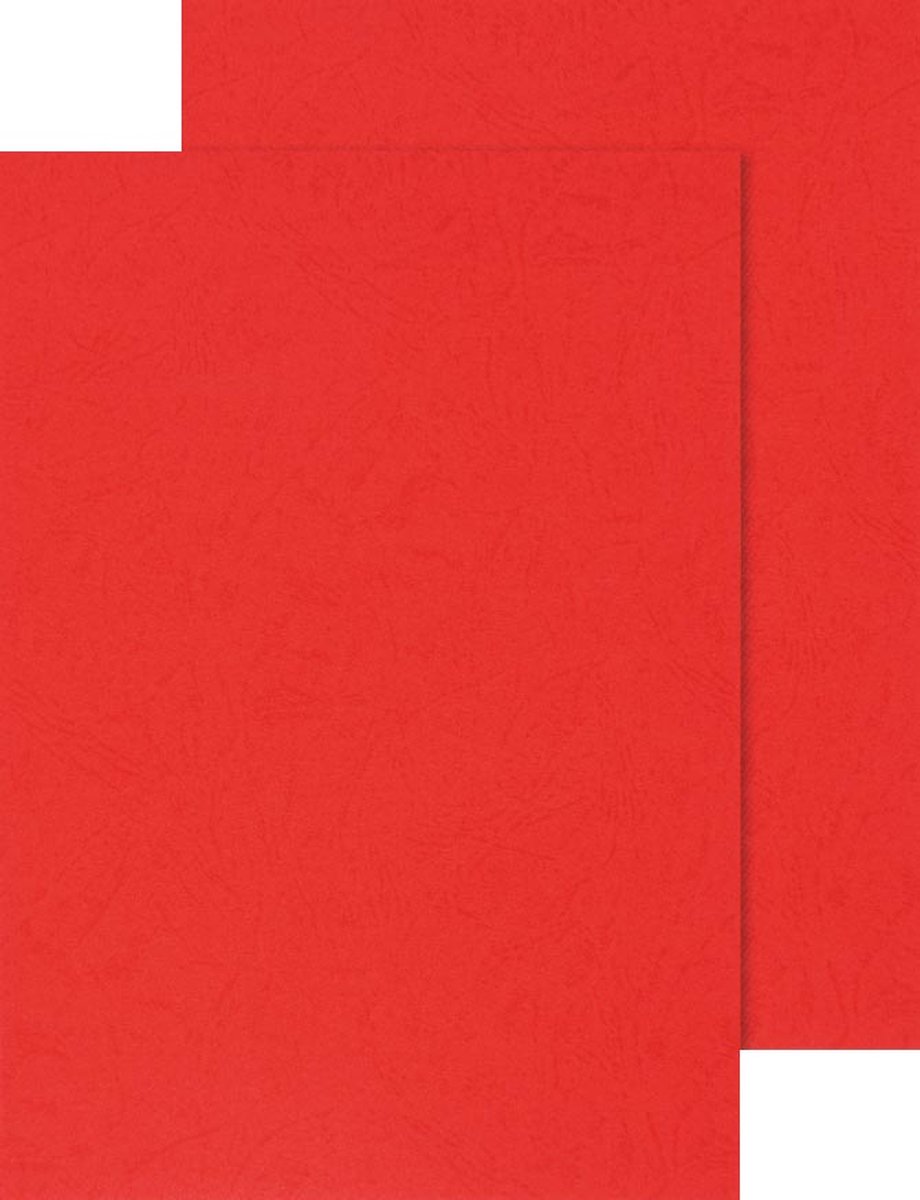 Q-CONNECT dekblad A4 leder 250 grams 100 stuks rood