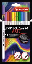 Brushstift STABILO ARTY Pen 68 etui à 12 kleuren | 6 stuks