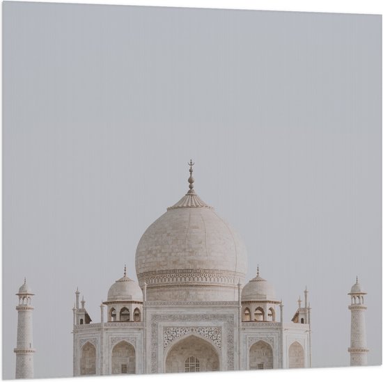 Vlag - Taj Mahal - India - 100x100 cm Foto op Polyester Vlag