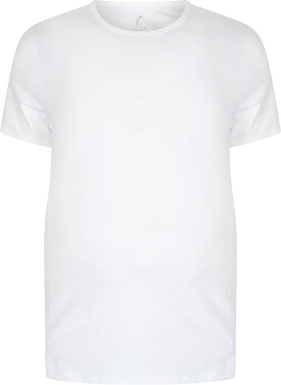 Alca ronde hals T-Shirt Ronde Hals Usa Wit XXL | Grote maten |Buikmaat 121 -126 cm buikomvang | XXL