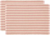 Södahl Statement Stripe Placemat 33 x 48 cm 2 stuks Rose
