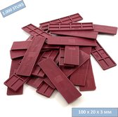 TQ4U Stelplaatje - Uitvulplaatje - Beglazingsblokje - 20 x 100 x 3 mm - Kunststof - Grootverpakking 1.000 stuks
