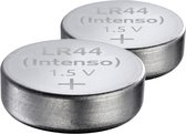 Intenso LR 44 Alkaline Energy 2er Blister - LR 44/V13GA - 115 mAh, Batterie à usage unique, LR44, Alcaline, 1,5 V, 2 pièce(s), 115 mAh
