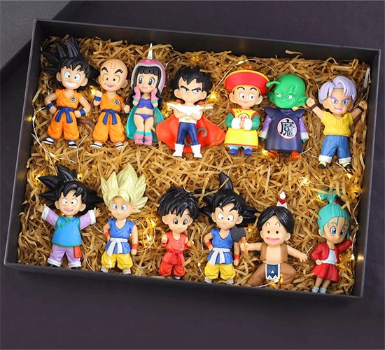 Dragon Ball Z - Set de 13 Figurines Anime - Figurines Poupées - Super Saiyan Son Goku Anime Figure Son Gohan Vegeta Broly Piccolo Majin Buu - 7 à 13 cm