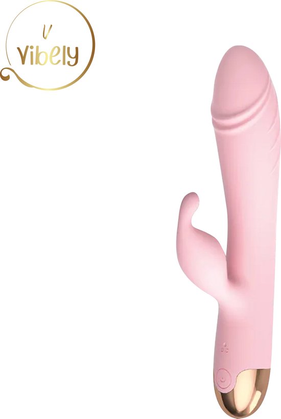 Vibely - Rabbit Vibrator 360 - Erotiek -tarzan vibrator - vibrators voor vrouwen - Sex Toys voor vrouwen - 10 standen - Fluisterstil - Pink