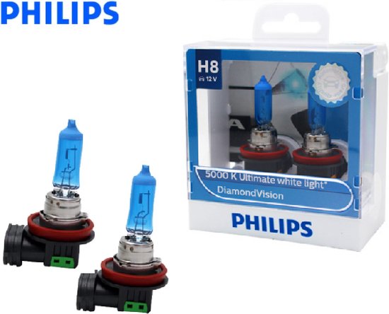borst Uitbreiding landinwaarts H8 35 Watt Philips Diamond Vision lampen 12V – Helder Wit licht 5000K –  Xenon look –... | bol.com
