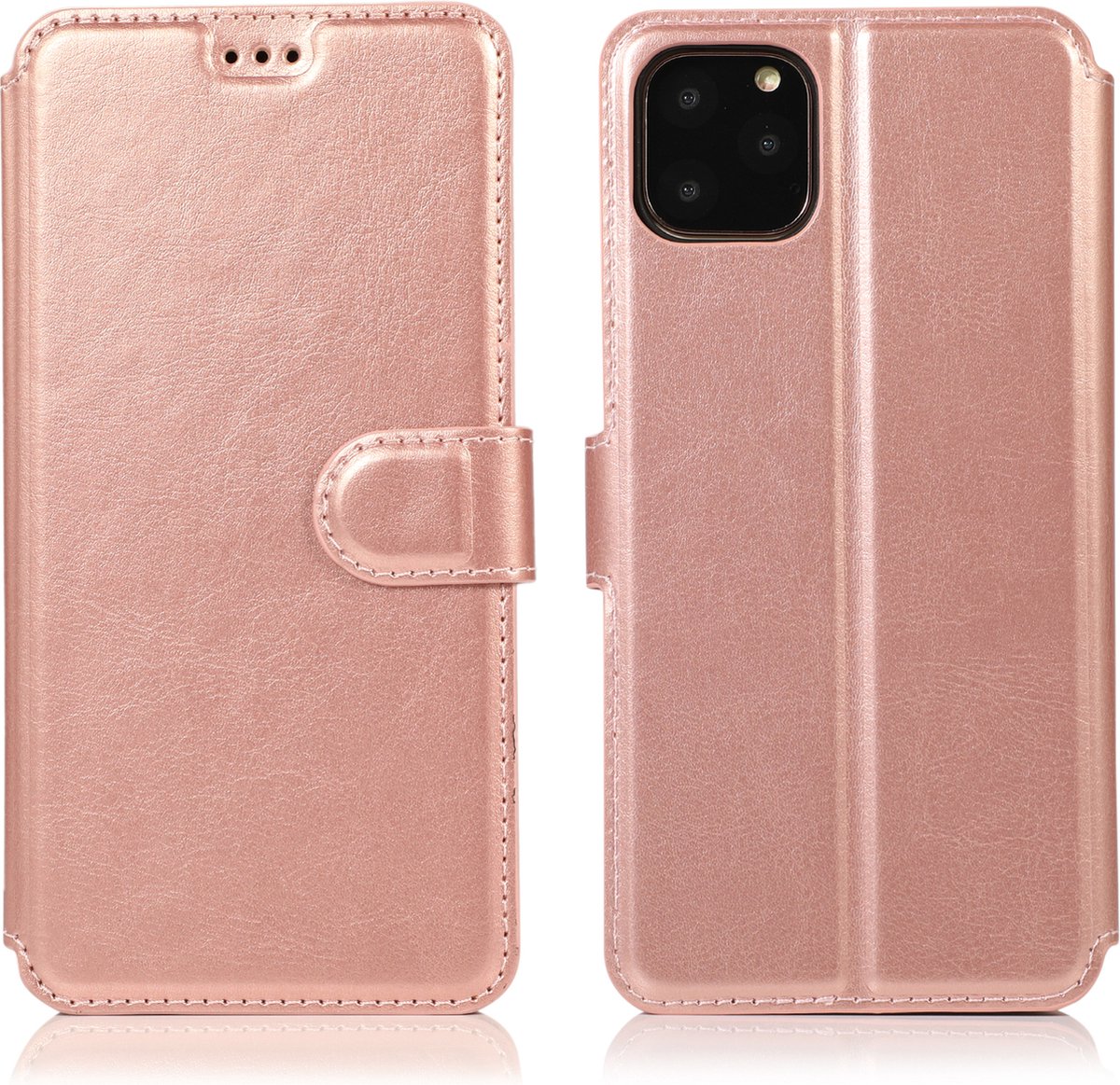 Bookcase Geschikt voor Apple iPhone 11 Pro - Roze - Pasjeshouder - Portemonnee